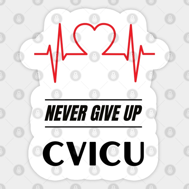 Cardiovascular Intensive Care Unit Sticker by Aspectartworks